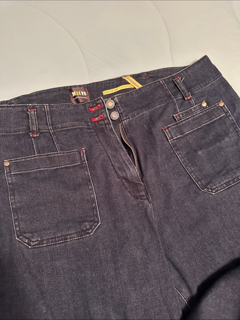 Maeve Black Straight Leg Jeans - Picture 2 of 3